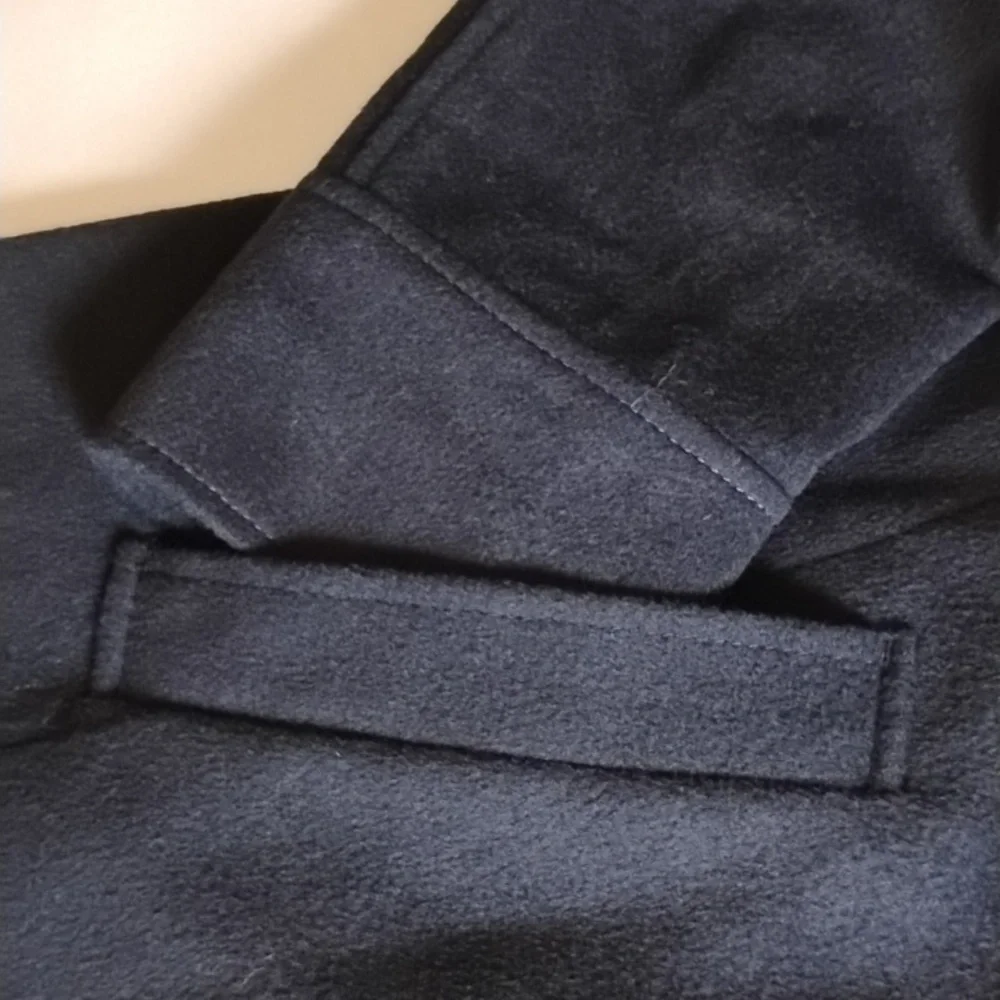 EUC 23ku Merino Wool Cashmere Single Button Hooded Coat Japan 36 S 6 Dark Navy - Picture 8 of 11